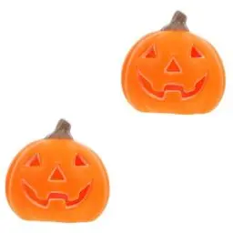 Produktbild: Ciieeo 2 Stück Kürbislaterne Halloween Dekoration Halloween Dekoration Für Den Innenbereich Herbst Halloween Dekoration Kürbis Lichter Für Den Außenbereich Klassische Halloween