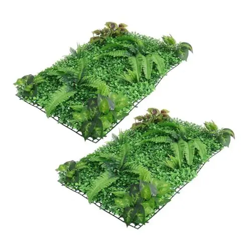 Produktbild: Ciieeo 2 Stücke Künstliche Hedge Panels Gras Hedge Panel Grün Hintergrund Outdoor Pflanzen Dekoration