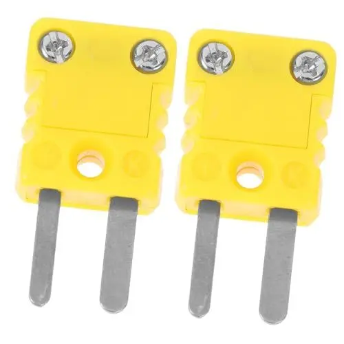Produktbild: Ciieeo 2 Stück Steckdose elektrische anschlüsse Stecker Kabelverbinder für Thermoelemente Draht Thermoelementverbindung aus Kunststoff Thermoelement- Kabel Verbinder Plastik Gelb