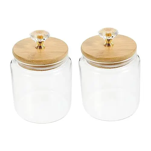 Produktbild: Ciieeo 2st Einmachglas Vollkornmehl Kaffeebohnen Bonbongläser Mit Deckel Krug Einmachgläser Mit Deckel Empfindliche Vorratsdose Für Lebensmittel Für Mehl Weiß
