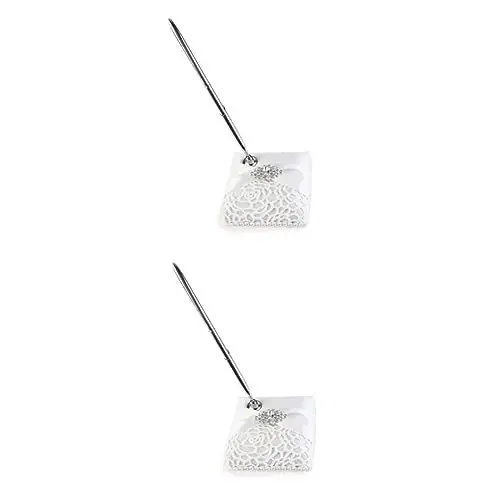 Produktbild: Ciieeo 2 Stücke Luxus Hochzeit Unterschrift Box Für Party Stift Mit Stift Für Unterschrift Elegante Tabelle Stift