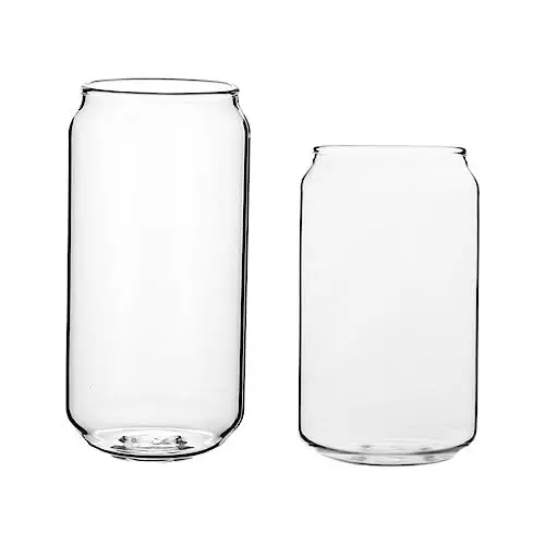 Produktbild: Ciieeo 2st Glas Klare Trinkbecher Transparente Gläser Espressogläser Klare Kaffeetassen Margarita-gläser Bierhalter Für Dosen Klare Tassen Bierdosengläser Eiskaffeegläser Weiß