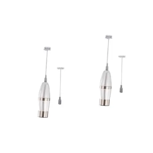 Produktbild: Ciieeo 2st Handmixer Handgehaltener Milchaufschäumer Elektrischer Rührer Milchaufschäumer Elektrisch Cappuccino-düse Kaffeeschaumbereiter Mixgerät Mini Milchschäumer
