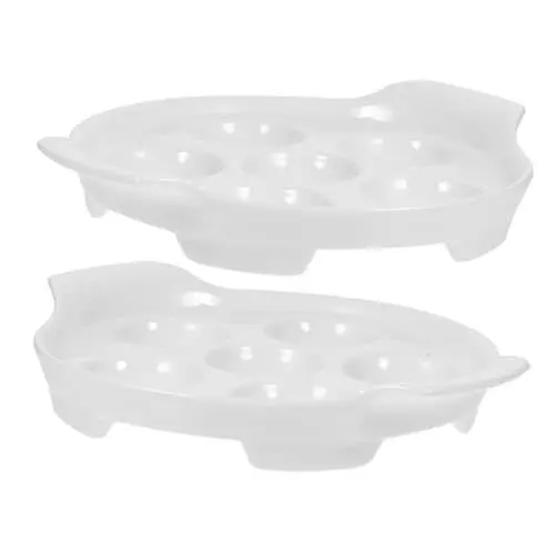 Produktbild: Ciieeo 2st Keramikgeschirr Keramikpfanne Schneckenplatte Schnecken-auflaufform Schneckenteller Mit Meeresfrüchten Ofenplatte Backform Ei-auflaufform Muschelplatte Küchenwaren Weiß