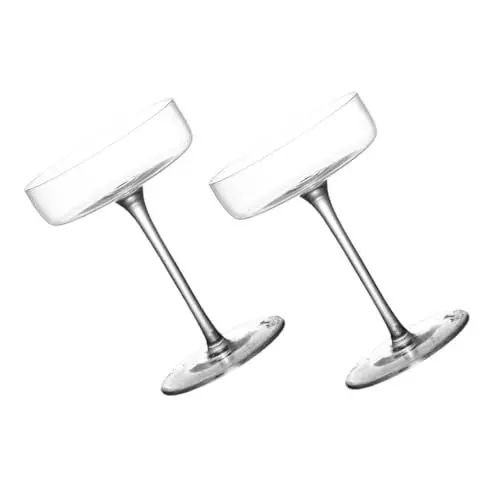 Produktbild: Ciieeo 2st Martini-glas Margarita-gläser Ohne Stiel Schicke Trinkgläser Outdoor-trinkgeschirr Retro-brille Cocktailgläser Whisky-gläser Großer Gläserbecher Weinkelche Rotwein Transparent