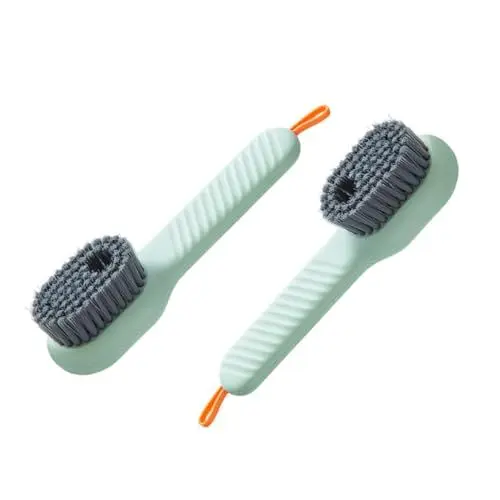 Produktbild: Ciieeo 2st Multifunktionale Reinigungsbürste Sneaker-schrubbbürste 2-in-1-multifunktions-reinigungsbürste Badezimmer Schuhbürste Scheuerbürste Mit Seifenspender Green Abs、