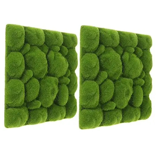 Produktbild: Ciieeo 2st Simulierte Moosdekoration Kunstrasen Gefälschte Moosmatte Gartenwand-moosbrett Mikrolandschaft Moos Wand Kunstmoos Gepflanzte Baumwolle Mikroszene Schaumstoffplatte Künstlich