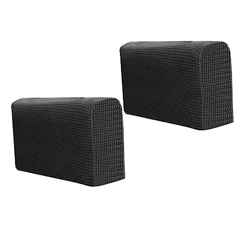 Produktbild: Ciieeo Sofa-armlehnenbezug-Set 2er-Pack Schwarz Elastisch Für Wohnzimmer Büro Geschäft