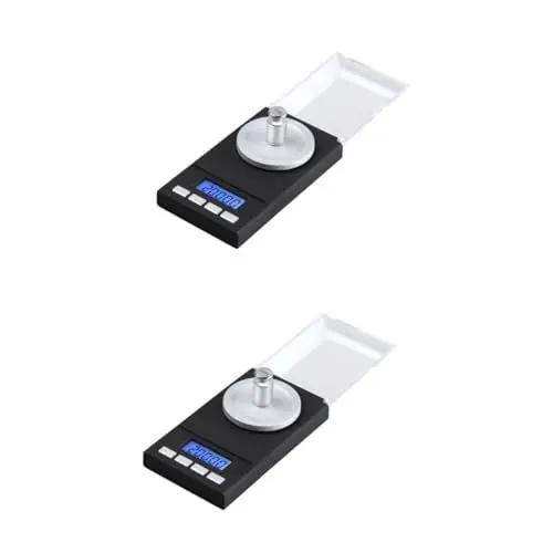 Produktbild: Ciieeo 2 Stücke Mini Elektronische Schmuckwaage 20g/0 001g Gramm Digitale Schmuckwaage 0 001g Taschenwaage Für Schmuck Gold Silber Waage