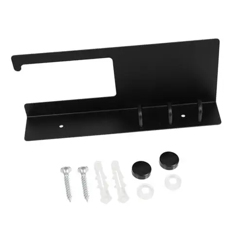 Produktbild: Ciieeo 304 Rollenpapierständer Einfacher Toilettenpapierständer Papierhandtuchhalter Mit Ablage Spender Für Toilettenpapier Telefonregal Im Badezimmer Hängeregal Aus Papier Black