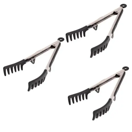Produktbild: Ciieeo 3St Pasta-Clips wiederverwendbare Spaghettizange Barbecue-Grillzange Nudeln Nudeln Gemüse tragbare Spaghettizange ergonomische Essenszange Zylindrisch Lebensmittel