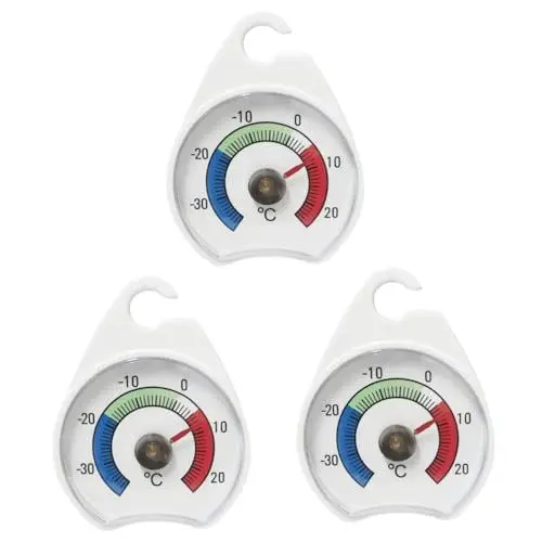 Produktbild: Ciieeo 3St Thermometer Kühlschrank temperaturüberwachung kühlschrank Kühlschrankthermometer küchenthermometer digitales Thermometer Mini-Hygrometer Gefrierthermometer Plastik Weiß