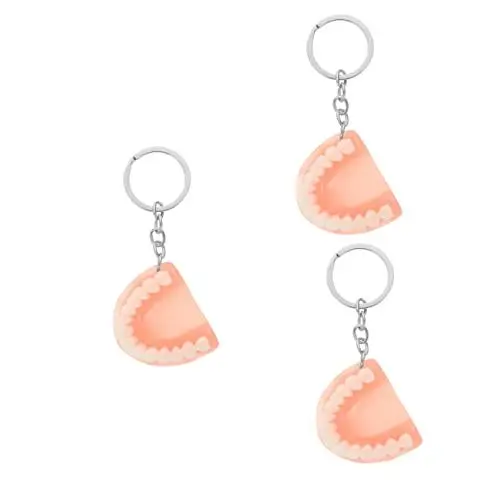 Produktbild: Ciieeo 3 Pcs Gebiss Schlüsselanhänger Kinder Schlüsselanhänger Für Rucksäcke Schlüsselanhänger Für Rucksäcke Harz Schlüsselanhänger Halloween Schlüssel Geschenk Schlüsselanhänger