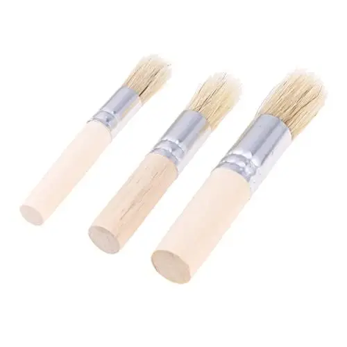 Produktbild: Ciieeo 3 STK Professionelle Acrylfarbe Flecken Pinsel Kreisvorlage Naturhaarbürste Voluminöses Haar Chip-Pinsel Pinsel Für Wohnkultur Künstler Schränke Pinsel Kreide Hölzern Aushöhlen