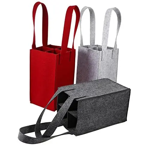 Produktbild: Ciieeo 3 Stk Weinbeutel weinverkostung the tote bag Weinverpackung Weinset Reise-Einkaufstasche Rotweinträger Weintragetaschen mit großem Fassungsvermögen Flaschentasche für Wein gefühlt