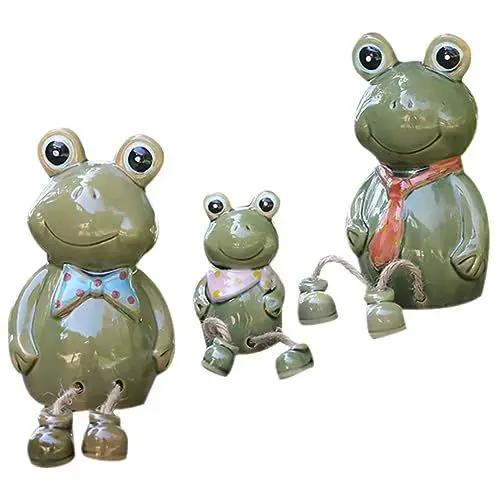Produktbild: Ciieeo 3 Stück Hängender Beinfrosch Kinderspielzeug Spielzeug Für Aldut Spielzeug Froschfiguren Baumskulpturen Dekor Sitzende Froschstatue Tiertisch Harz Froschornament Langes