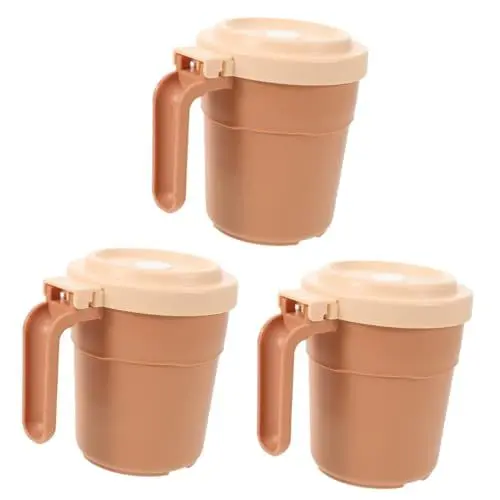 Produktbild: Ciieeo 3 Stück Kaffeetasse Cappuccino Tassen Kaffeebecher Mit Henkel Wasserbecher Becher Mit Henkel Festival Party Tassen Milchbecher Kaffeebecher Mit Deckel Kleine Kaffeetasse