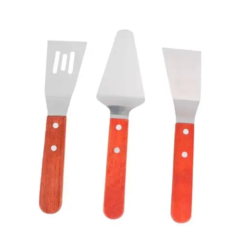 Produktbild: Ciieeo 3 Stücke Edelstahl Pizza Schaufel Käse Spatel Hohl Schaufel Steak Dreieck Schaufel Pfannkuchen Server Für Kochen