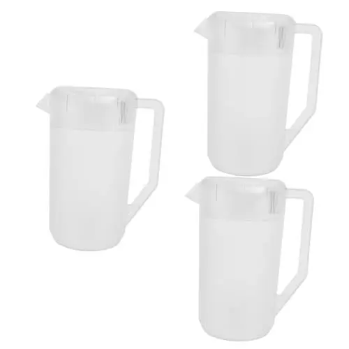 Produktbild: Ciieeo 3st Saftkrug Getränkekrug Kaltwasserkrug Saft Karaffen Heißwasserkrug Saftkaraffe Krug Trinken Wasserkaraffe Weinkrug Kalter Teekrug Sangria-krug Getränkebehälter Stk Transparent