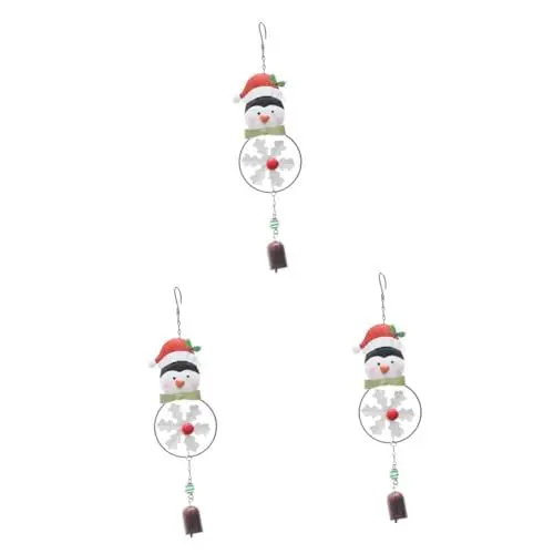 Produktbild: Ciieeo 3st Weihnachtliche Windspiele Weihnachtsdekoration Schlitten Glocke Weihnachtsschmuck Retro- Weihnachtsmann Windspiele Glocken Aussicht Hängende Tür Jahrgang