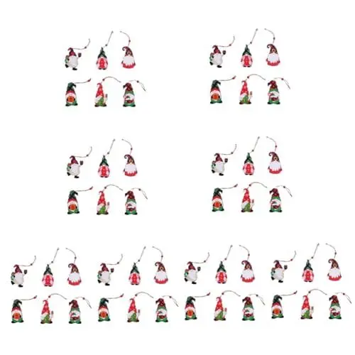 Produktbild: Ciieeo 48 STK gesichtsloser Alter Mann-Anhänger weihnachtliche Tischdeko Festival Holzdekor weihnachtsdeko Christbaum anhänger Ornament Christbaumschmuck Weihnachtsanhänger aus Holz