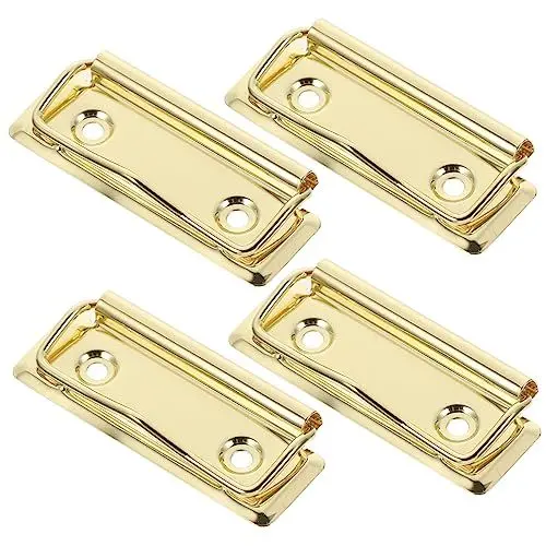Produktbild: Ciieeo 4 Stück Goldene Klemmbrettklammern - Binder Taschenbinder Sammelalbum Binder Klemmbretter Hardware Klemmbrettklammern Für Klemmbrettklemmen Zubehör Bürobinderklammern