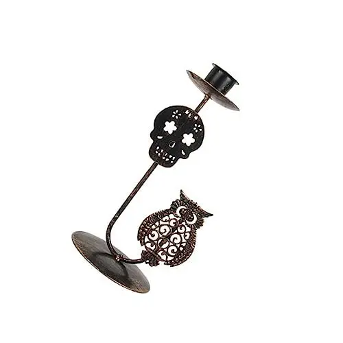 Produktbild: Ciieeo 4 Stück Halloween-Kerzenhalter Ornament The Hallow Kerzen-Mittelstück Halloween-Geisterfigur Weihnachtsdekorationen romantische Leuchterverzierung Halter für Kerze Schmiedeeisen