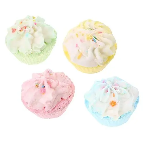 Produktbild: Ciieeo 4 Stück Kuchen-badebomben Badesalze Badebombe Mit Sheabutter Duschbomben Bälle Schaumbad Blasenset Feuchtigkeitsspendende Körperlotion Sprudelkugeln Badesalzbomben Meersalz