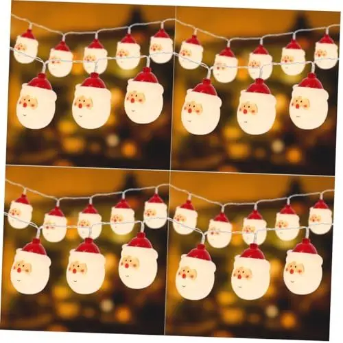 Produktbild: Ciieeo 4 Stück Schnur Weihnachtslichterkette weihnachtsgeschenke weihnachts präsente Batteriebetriebene Weihnachtsbeleuchtung weihnachtsbaum lichter innen lichterketten Weihnachtsschmuck