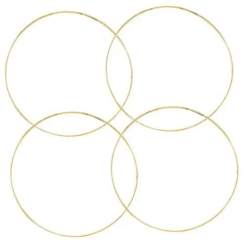 Produktbild: Ciieeo 4 Stück Traumfänger-Reifen Makramee-reifenringe Makramee-wandbehang-Handwerk Schwarzer Kranz Traumfänger Ringe Selber Machen Kreis Der Traumfänger Metall Anhängerring Weihnachten