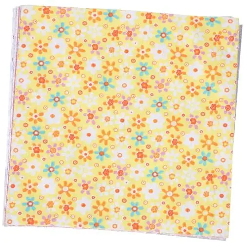 Produktbild: Ciieeo 50-teiliges Baumwollstoff-set – Blumendruck Zum Quilten Nähen Dekorieren Und Für Kinderprojekte