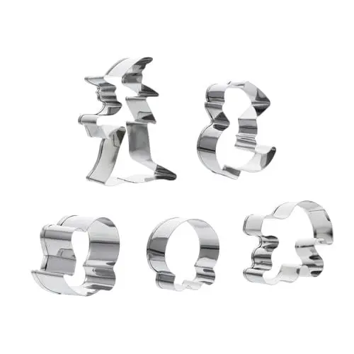 Produktbild: Ciieeo 5stücke Teiliges Halloween Ausstechformen Kreative Plätzchenformen Für Halloween Für Kekse Gebäck Und Süßigkeiten