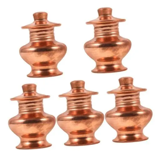 Produktbild: Ciieeo 5St rote Kupfervase kupferflasche geschenkartikel Dekorative Flasche Tischdekoration Opferschale für Weihwasser Buddha-Altarbecher Buddhismus Thema Figur Handwerk Anbetungsdekor