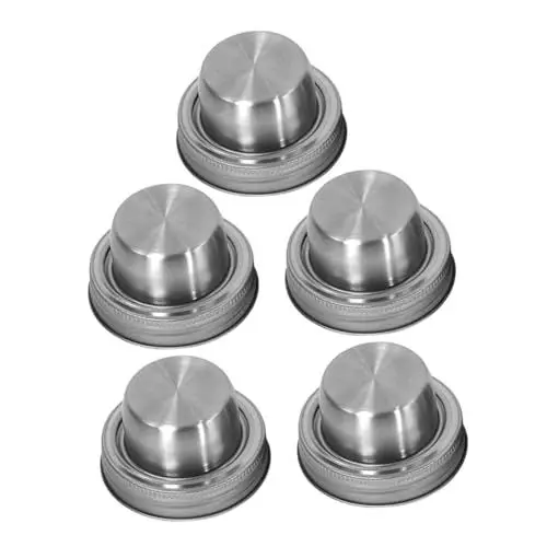 Produktbild: Ciieeo Glasstreuerdeckel-set 5er-pack Siebdeckel Für Gläser Pfefferstreuerdeckel