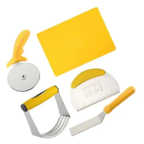 Produktbild: Ciieeo 5-teiliges Set Pizzaschneider Radwaage Chopper Kulinarische Matte Zum Backen Von Pizza Scones