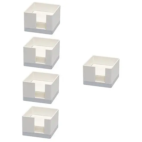 Produktbild: Ciieeo 5er-Set-Box Aufbewahrungsbox Für Haftnotizen Lesezeichen Kleben Notizblock-kartenhalter Schreiben Von Notizblöcken Mit Abziehbildern Notizwürfel Büro Papier Schreibtisch Geschenk