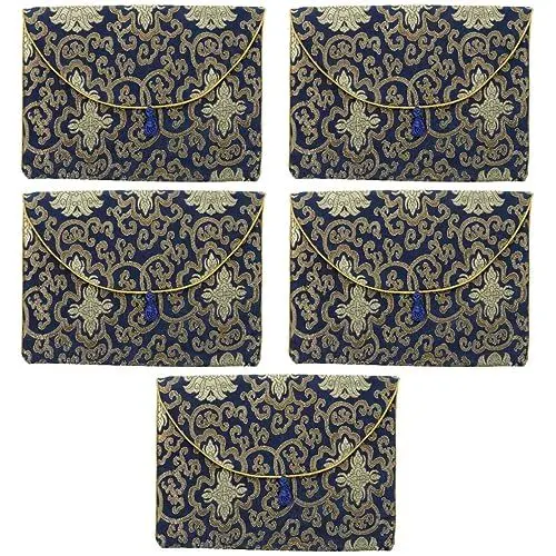 Produktbild: Ciieeo 5st Aufbewahrungstasche Für Schriften Besticktes Säckchen Kinder Wechseln Geldbeutel Tasche Für Tempelschriften Koran-geschenktüte Geldbörse Aufbewahrungstaschen Schmuck Stoff Büro