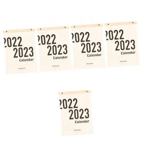 Produktbild: Ciieeo 5st Einfacher Wandkalender Kalender Zum Aufhängen Aus Holz Hängender Wandkalender Monatskalender Zum Aufhängen Wandkalender Mit Julianischen Daten Papier Anmerkungen Büro Karikatur