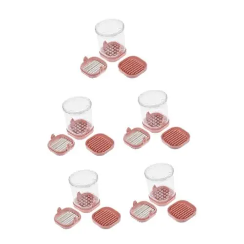 Produktbild: Ciieeo 5st Schneidemaschine Gemüse-schnellschneider Tassenschneider Für Früchte Gemüsewürfelschneider Werkzeug Zum Schneiden Von Obst Traubenschneider Erdbeerschneider Edelstahl 304 Rosa