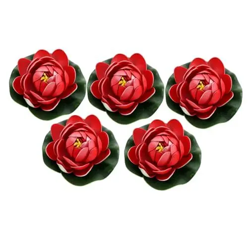 Produktbild: Ciieeo 5st Simulation Lotusblatt Lotus Pool Dekorative Blumen Künstliche Schwimmende Lotusblumen Simulation Teichanlage Gefälschtes Seerosenblatt Falsches Lotusblatt Schwimmbad Schaum