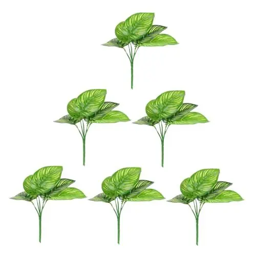 Produktbild: Ciieeo Lebendige Künstliche Calathea-Pflanze Bonsai- 6-teilige Pflanze Für Den Schreibtisch Künstliche Topfpflanze Realistisch Praktisch Für Das Home Office