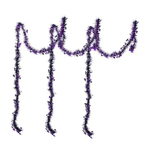 Produktbild: Ciieeo 6 STK Halloween-Dekorationen Glitzernde Hängende Dekorationen Halloween-Lametta-Kranz Halloween-Lametta-Girlande Halloween-Girlande Für Baum Halloween-schlafzimmerdeko Das Haustier