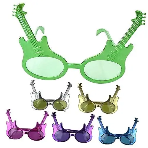 Produktbild: Ciieeo 6 Stück Gitarren Brillen Brillen Für Festivals Partygeschenke Party Requisiten Einzigartige Brillen Brillen Requisite Streich Brillen Erwachsene Kinder Party
