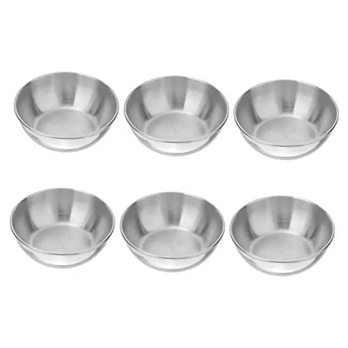 Produktbild: Ciieeo 6-teiliges Gewürzschalen-set Aus Edelstahl Schalen Für Dip-sauce Vorspeisen Für Den Einsatz Im Heimrestaurant