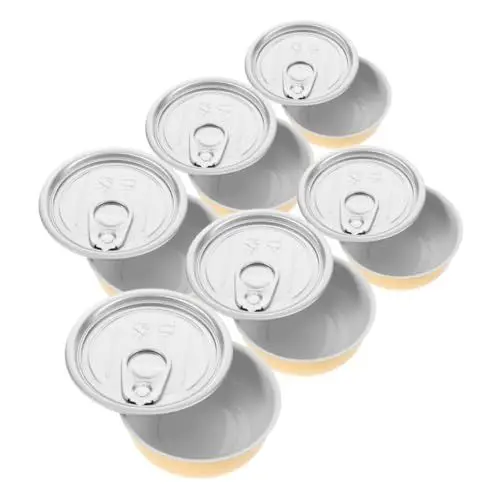 Produktbild: Ciieeo 6st Büchsen Konservendose Snackbehälter Metallbehälter Mit Deckel Keksdosen Mit Deckel Kuchenbehälter Kleine Aufbewahrungsdose Dessertdose Lagerbehälter Kuchendose Aluminium Golden