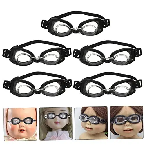Produktbild: Ciieeo 6st Mini Baby Schwimm Brille Puppe Verkleiden Zubehör Schwimmbrille Für Puppen Puppenbrille Spielzeug Accessoires Für Puppenkleidung Puppenbrillen Plastik Kind Cosplay