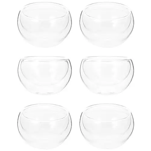 Produktbild: Ciieeo 6stücke Doppelschichtige Glastasse Klarglasteetassen Glasteetasse Für Tee Servieren Wärme-beständig Teetassen Für Zuhause