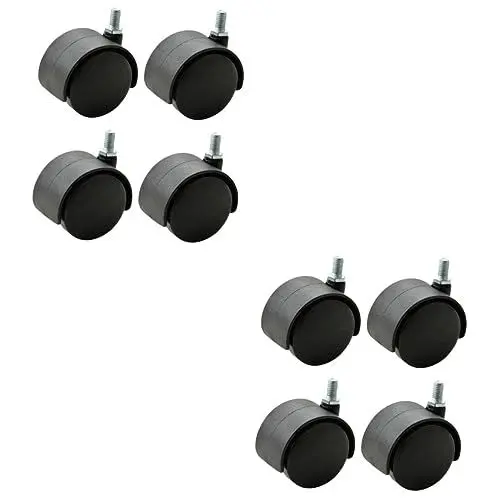Produktbild: Ciieeo 2sets Heavy Duty M8 Lenkrollen Für Bürostühle Ersatz Computerstuhl Caster 4 Stücke * 2