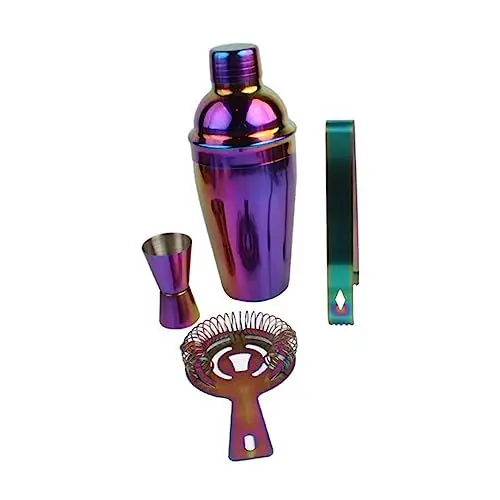 Produktbild: Ciieeo Buntes Beschichtungs-Cocktail-Shaker-Set 8-teilig in 1 Mix-Set Edelstahl Getränkemixer für Barkeeper