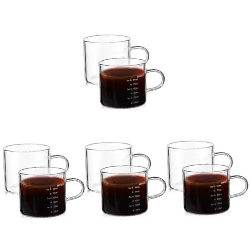 Produktbild: Ciieeo 8 Stück Glas Milchbecher Espressotassen Glas Klare Espressotassen Messbecher Espressogläser Kleiner Glaskrug Espresso Glastassen Glas Espressotassen Espresso Kaffeetassen